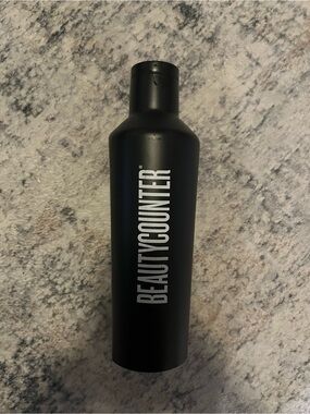 beautycounter Black Refillable Bottle with White Logo